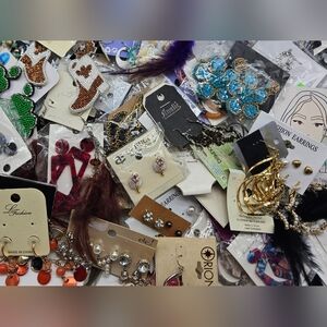 Vintage Mystery Grab Bag 6 pairs for $18!! Earrings New Old Stock Statement Sets